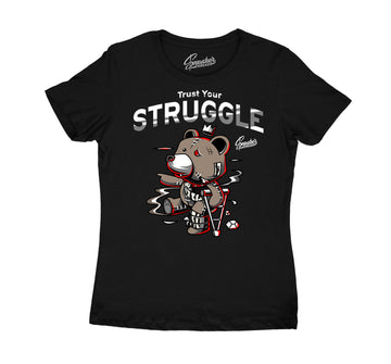 Womens Animal Instinct 11 Shirt - Trust Your Struggle - Black