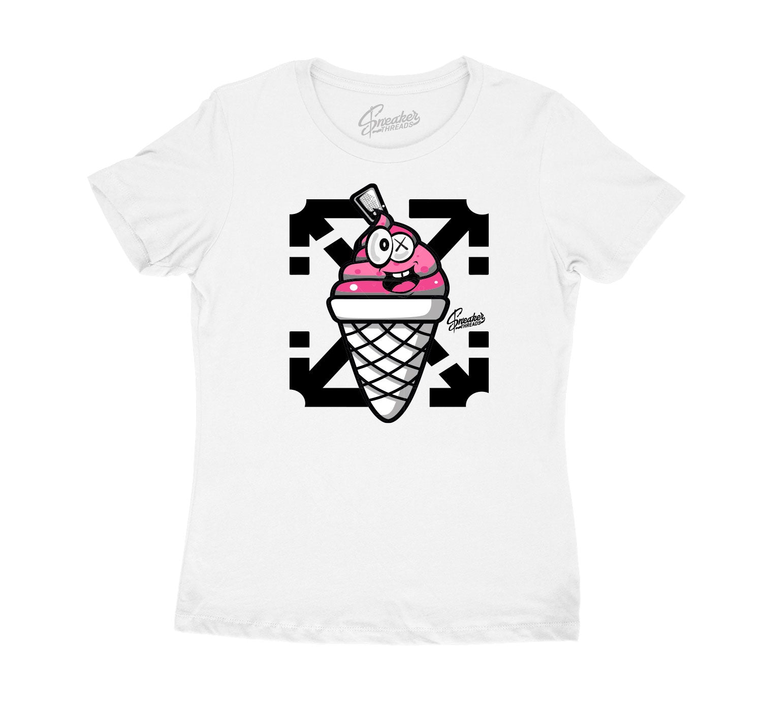 Womens Pinksicle 8 Shirt - Lucky Charm - White
