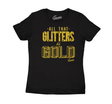 Womens Gold Glitter 13 Shirt - Glitters - Black