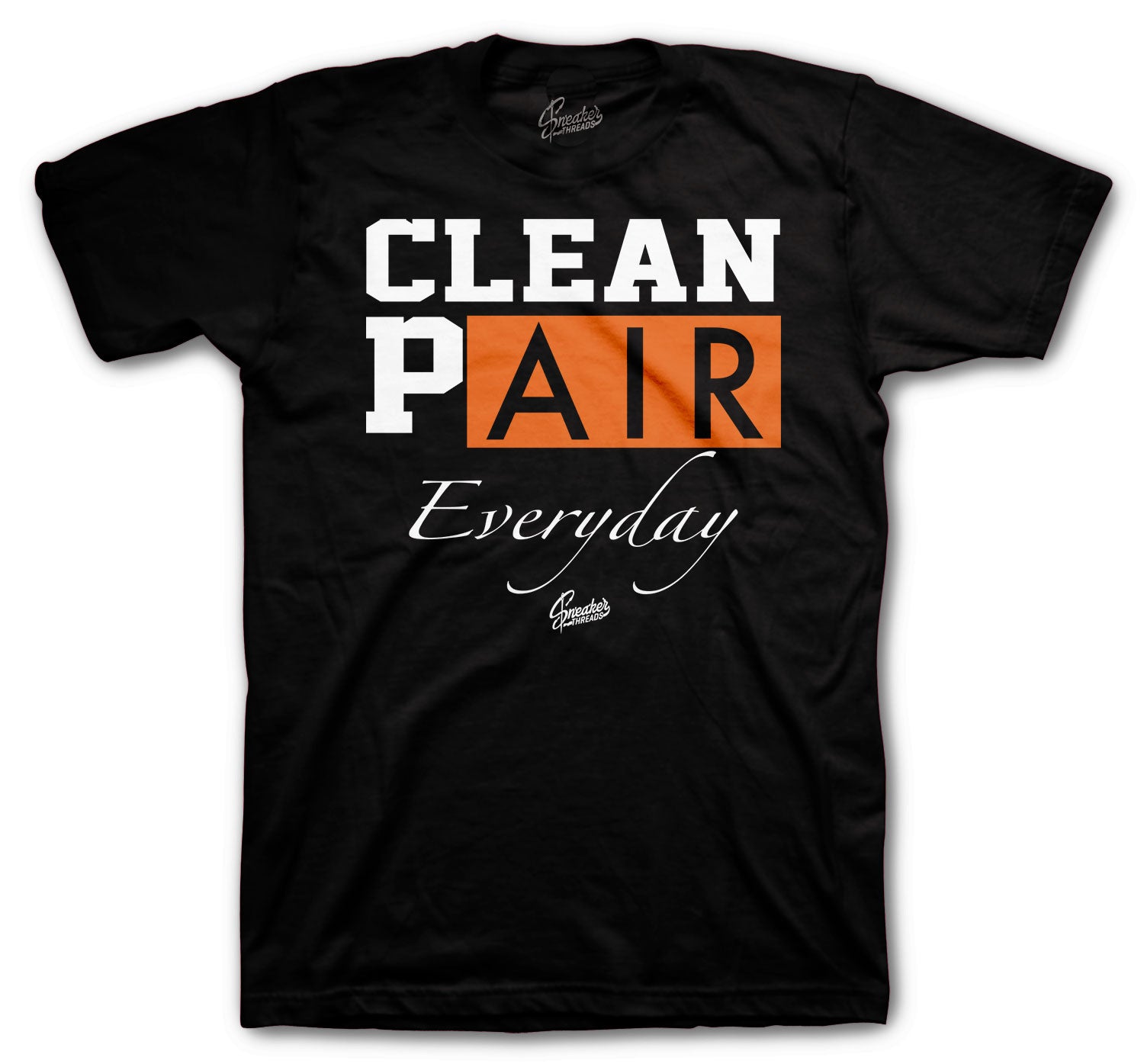 Retro 1 Electro Orange Shirt - Clean Pair - Black