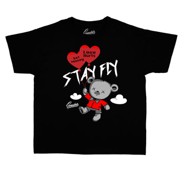 Kids Raging Bull 5 Shirt - Money Over Love - Black