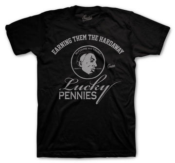 Foamposite Black Mini Swoosh Lucky pennies tee for new release