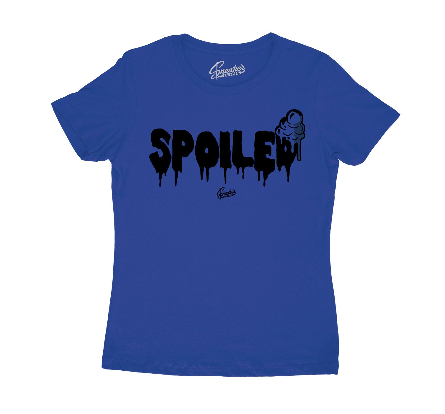 Black Hyper Royal Jordan 13 sneaker collection matches with womens t shirts