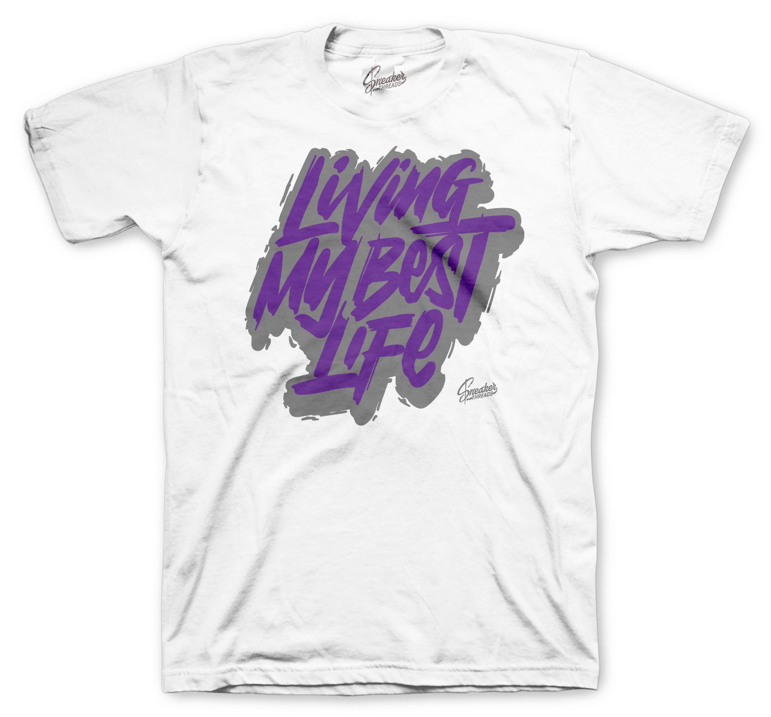 Retro 7 Flint Grey Shirt - Living Life - White