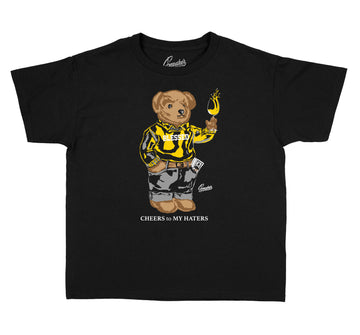 Kids University Gold 9 Shirt - Cheers Bear - Black