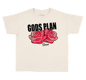 Kids Rust Pink Shirt - Gods Plan - Natural