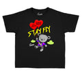 SHirt collection for kids designed to match the Jordan what the 5 sneaker collection 