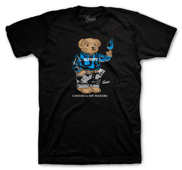 700 Bright Cyan Shirt - Cheers Bear - Black