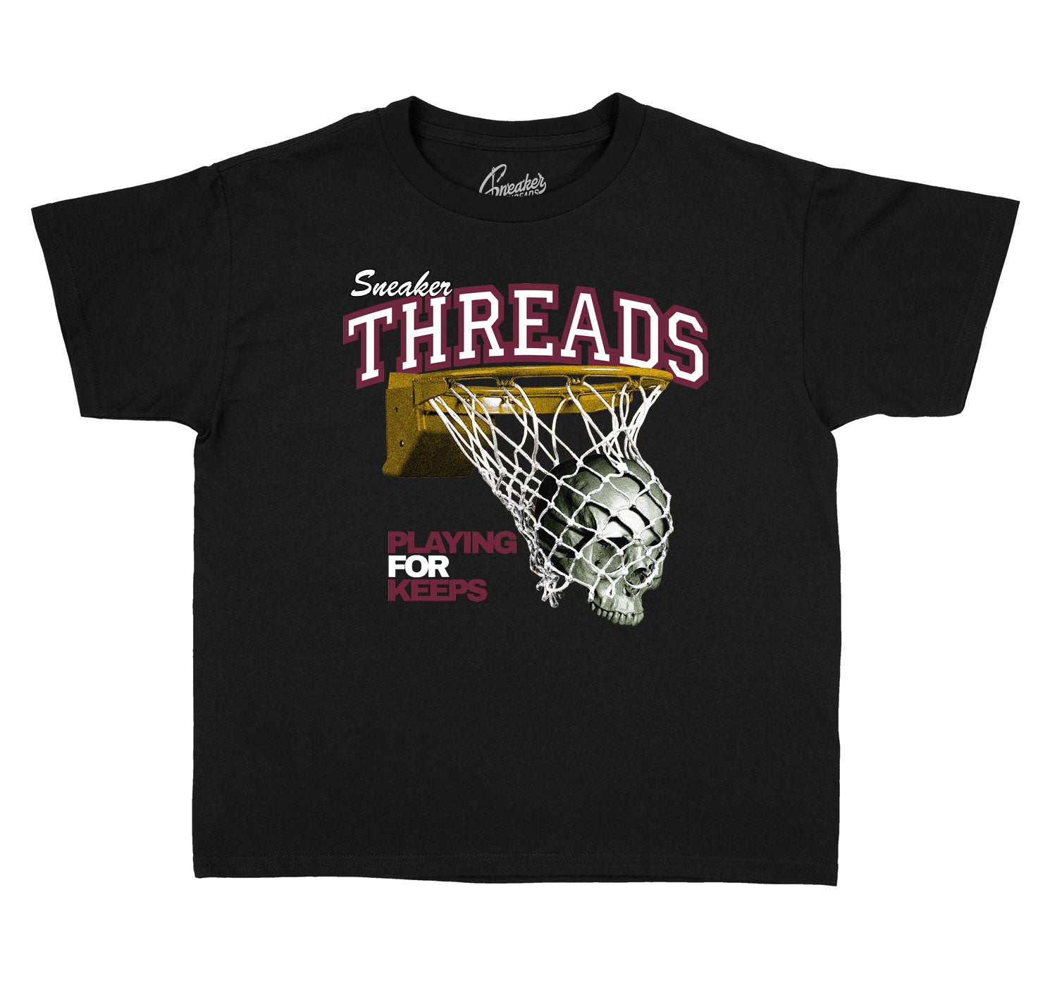 Kids Bordeaux 6 Shirt - Playing For Keeps - Black