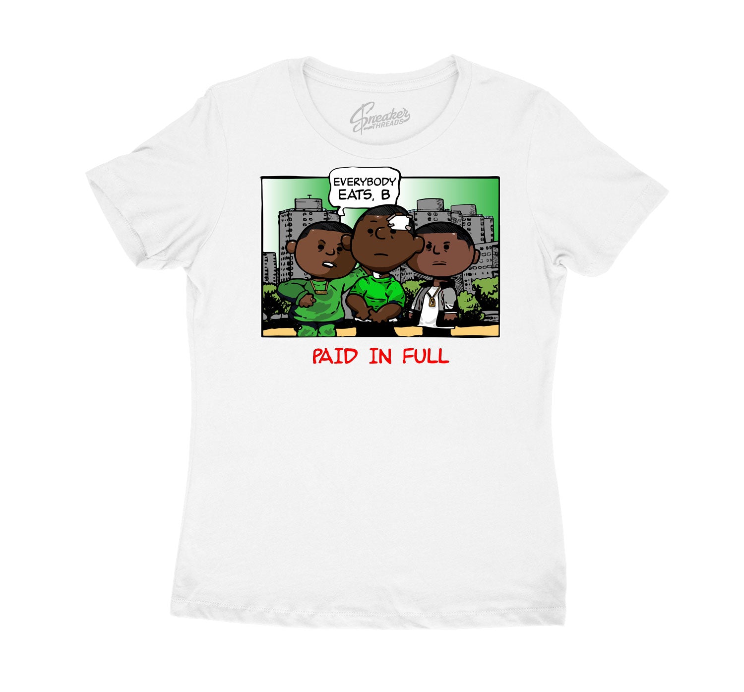Womens Lucky Green 1 Shirt - Paid Peanuts - White