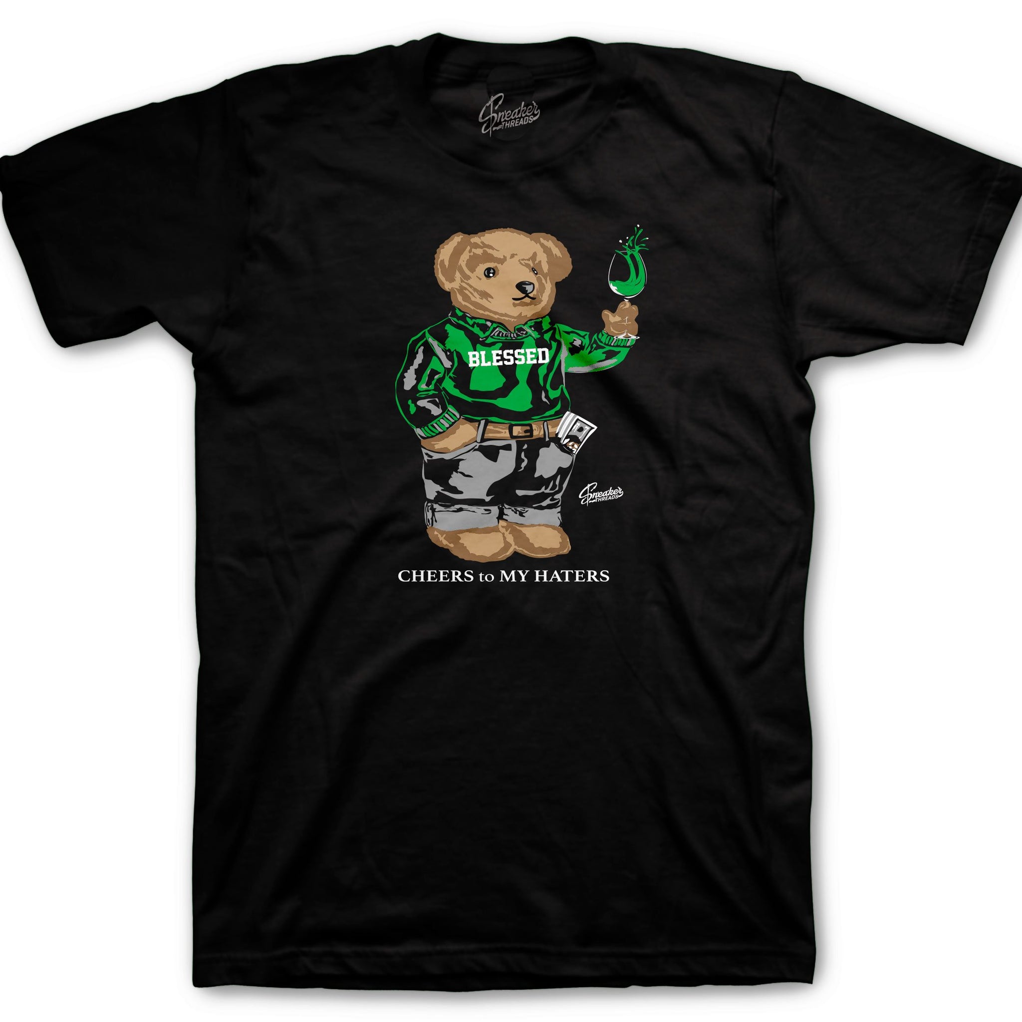 Pine Green Jordan 1 Retro sneaker collection has matching t shirt collection 