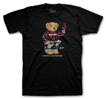 Retro 1 Bordeaux Shirt - Cheers Bear - Black