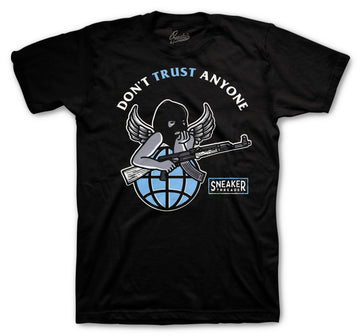Retro 9 University Blue Shirt - Trust Angel - Black