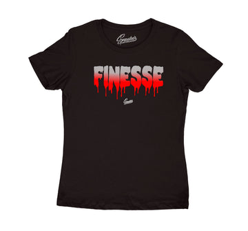 Womens Red Cement 3 Shirt - Finesse - Black