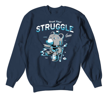 Retro 13 Obsidian Sweater - Trust Your Struggle - Navy