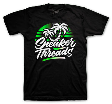 Retro 6 Electric Green Shirt - ST Palms - Black