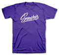 Shirt collection matching with Jordan 4 metallic purple sneaker collection 
