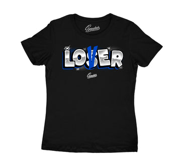 WOmens sneaker jordan 5 racer blue matching tees | Girls sneaker outfits