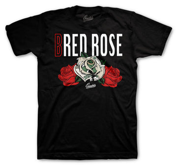 Retro 11 IE Bred Shirt - Red Rose - Black