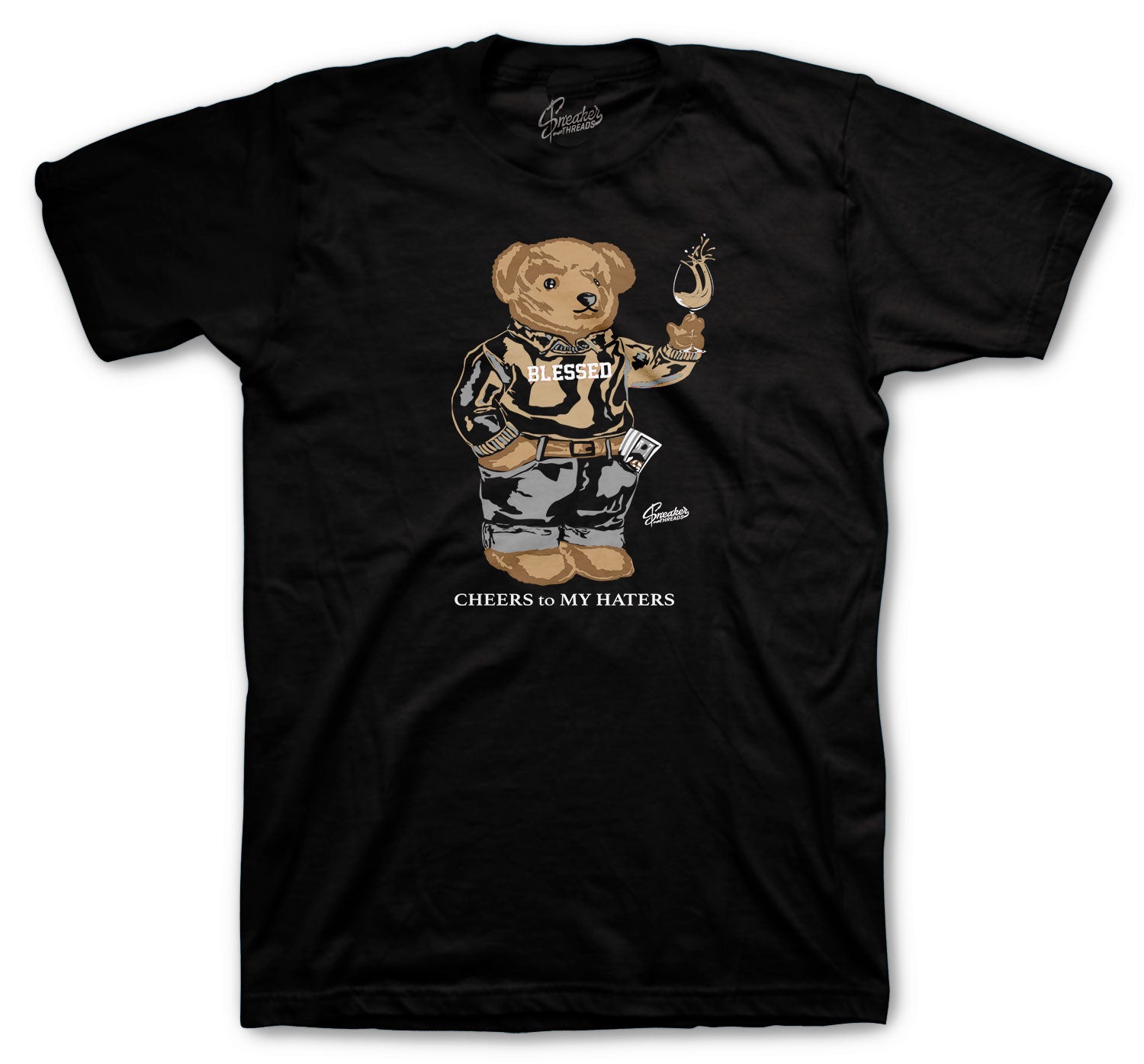 500 Taupe Light Shirt - Cheers Bear - Black