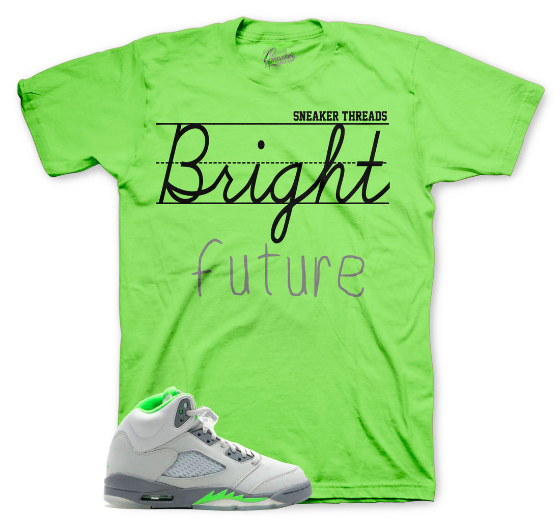 Jordan 5 green bean sneaker tees