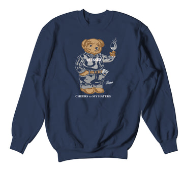 Retro 1 Midnight Navy Sweater - Cheers Bear - Navy