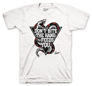 Retro 1 Satin Snake Shirt -  Don't Bite - White