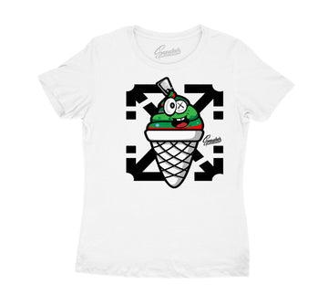 Womens Lucky Green 1 Shirt - Lucky Charm - White