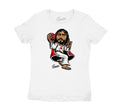 Ladies t shirt collection matching with fire red Jordan 4 sneaker collection 