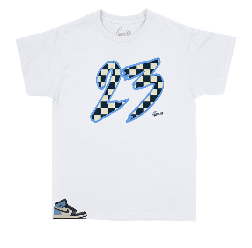 Kids Jordan unc obsidian 1 matches kids t shirt collection designed to match perfectly with the 1 unc obsidian