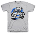 Blue Cement sneaker Jordan 3s matches with guys t shirts 