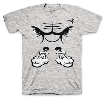 Retro 1 Neutral Grey Shirt - Raging Face - Grey