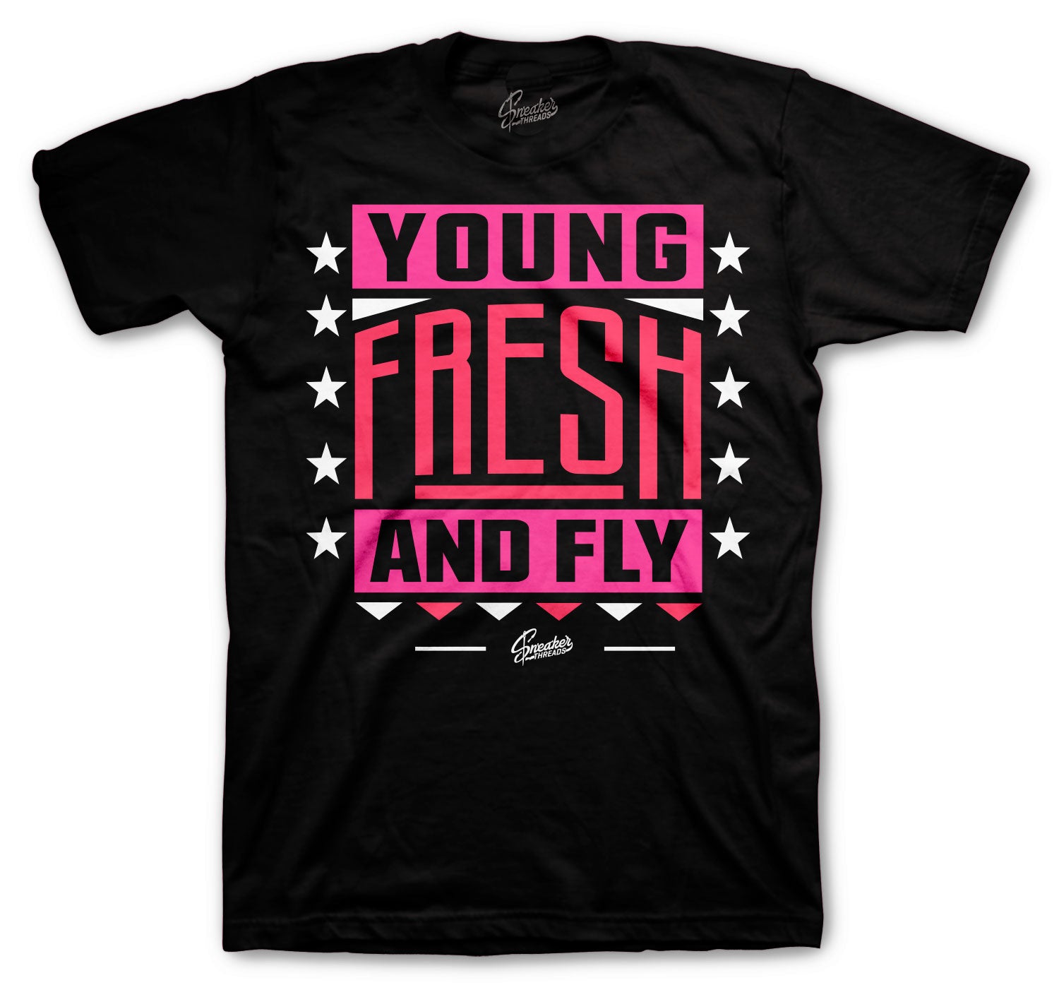 Retro 14 Shocking Pink Shirt - Young Fresh - Black