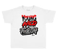 Childrens tee collection matches with fire red Jordan 5 sneaker collection 