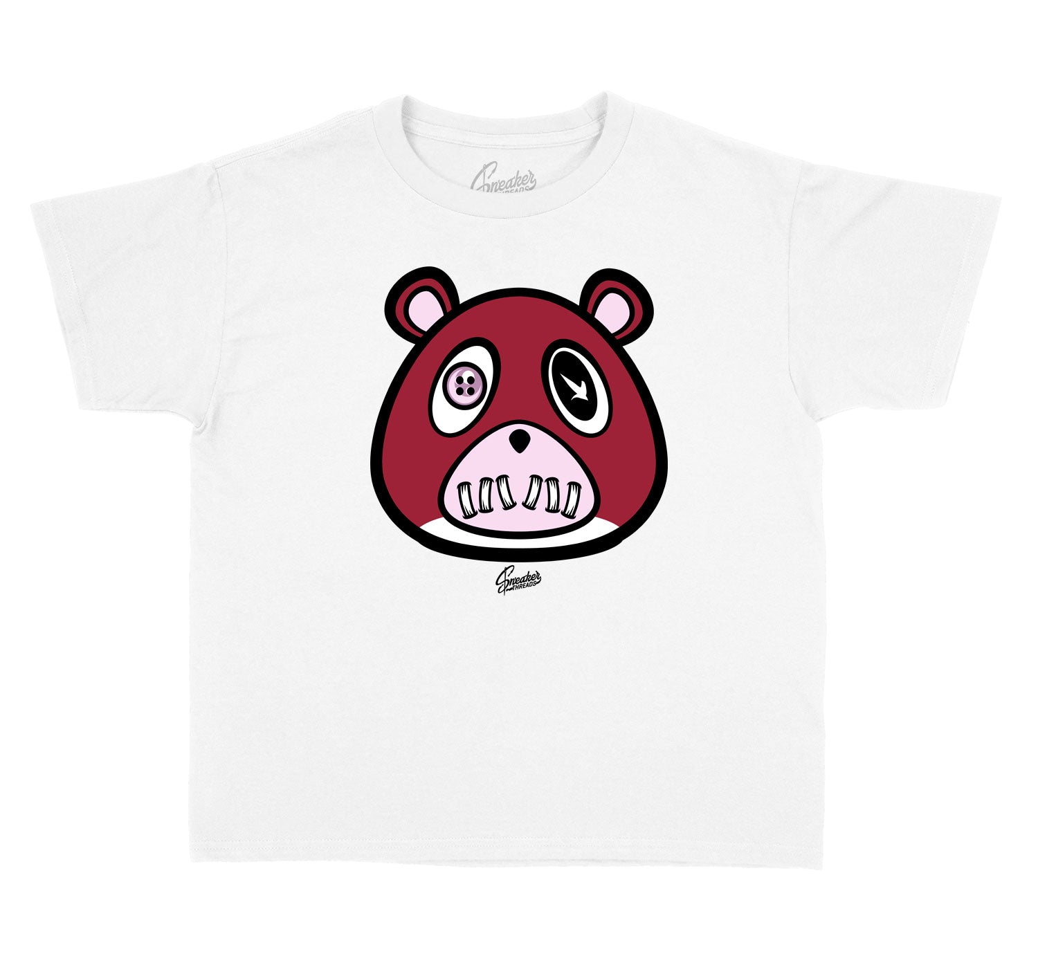 Kids Pink Foam 5 Shirt - ST Bear - White