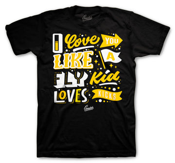 Retro 9 University Gold Shirt - Love Kicks - Black