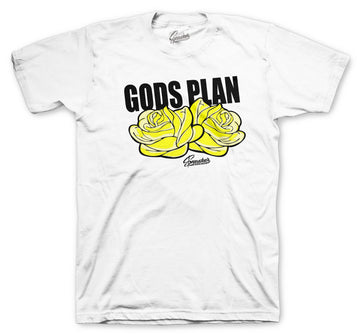 Retro 6 Citron Tint Shirt - Gods Plan - White