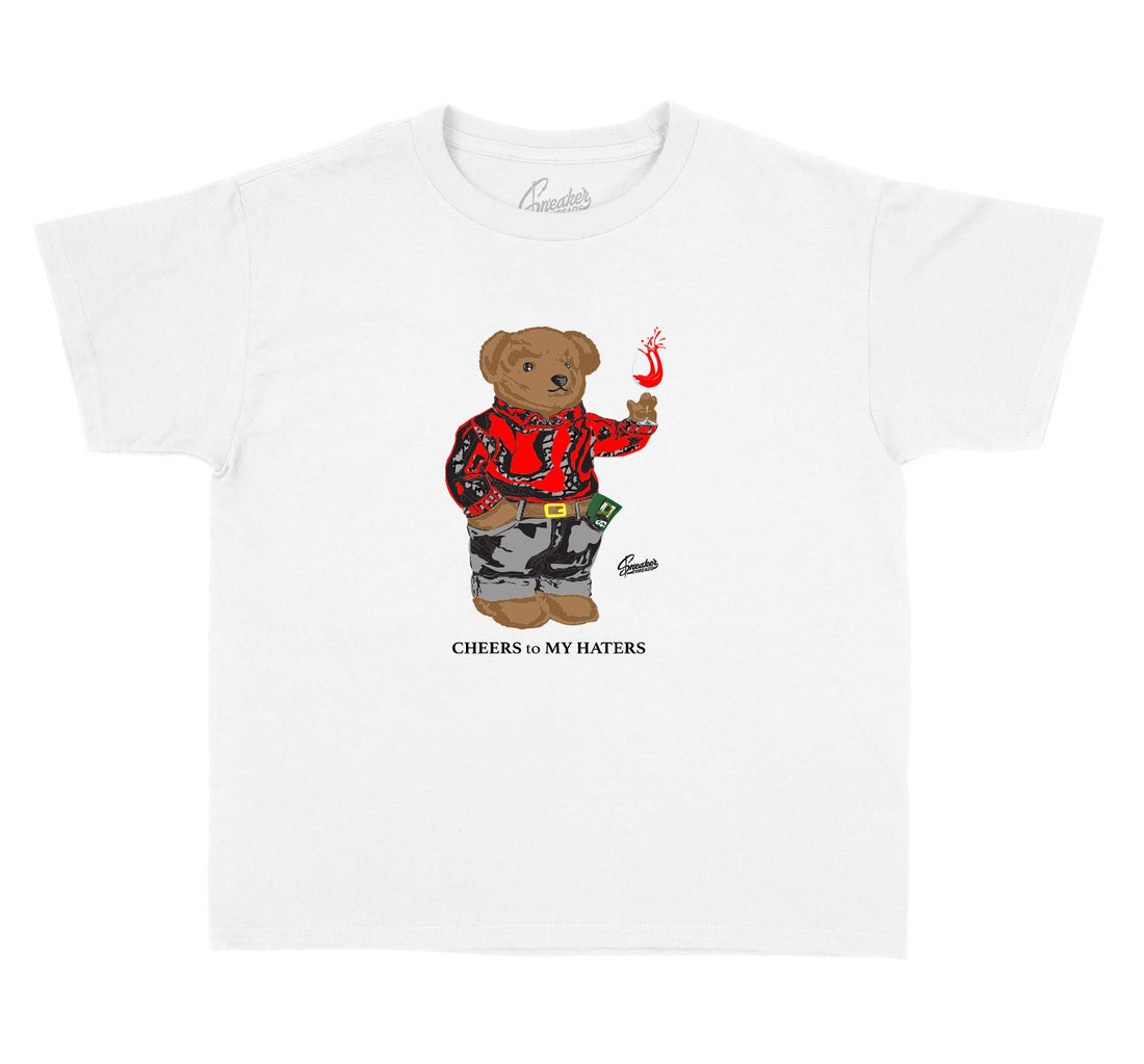 Cheers Bear fresh shirts for kids to match Jordan 3 Cements