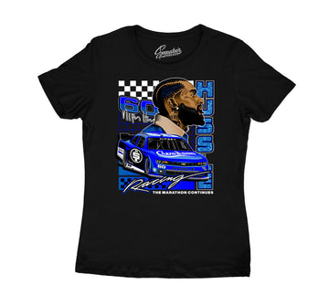 Womens Racer Blue 5 Shirt - Crenshaw Racing - Black