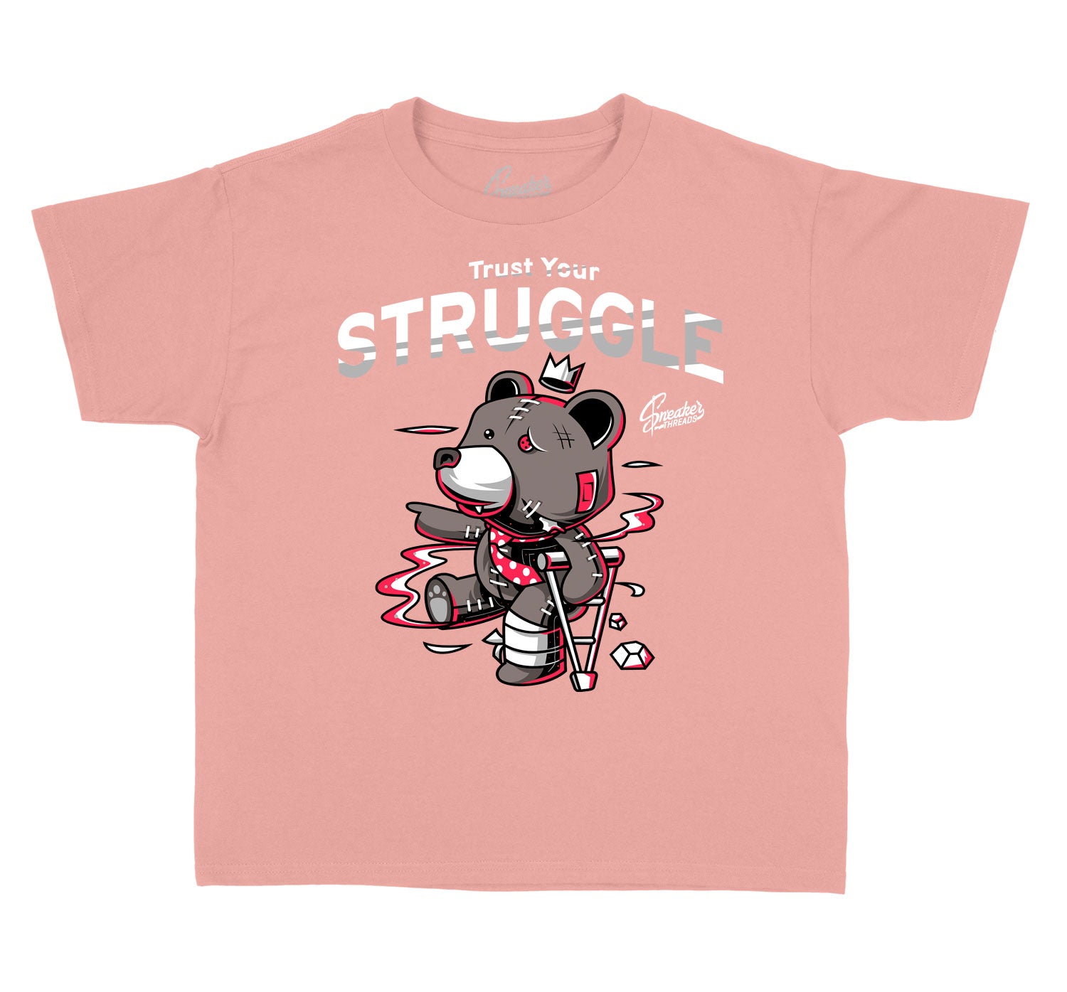 Kids Rust Pink Shirt - Trust Your Struggle - Pink