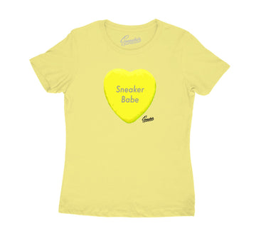 ladies shirt collection has matching Jordan 6 citron tint shoes