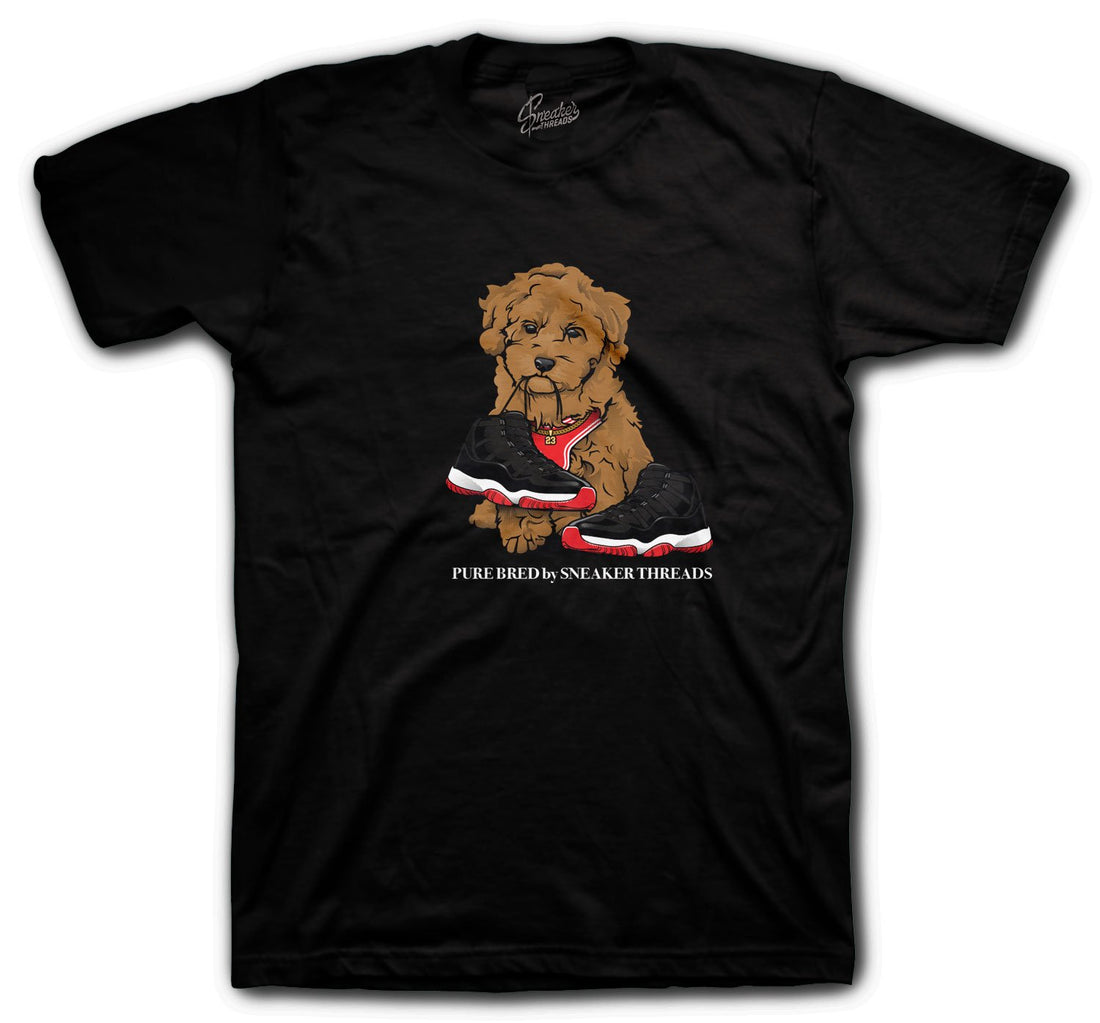 Jordan Bred 11 Pure Bred Puppy Shirt for men 