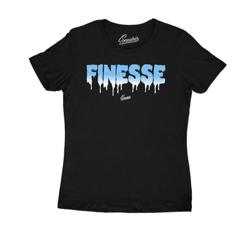 Womens University Blue 1 Shirt - Finesse - Black