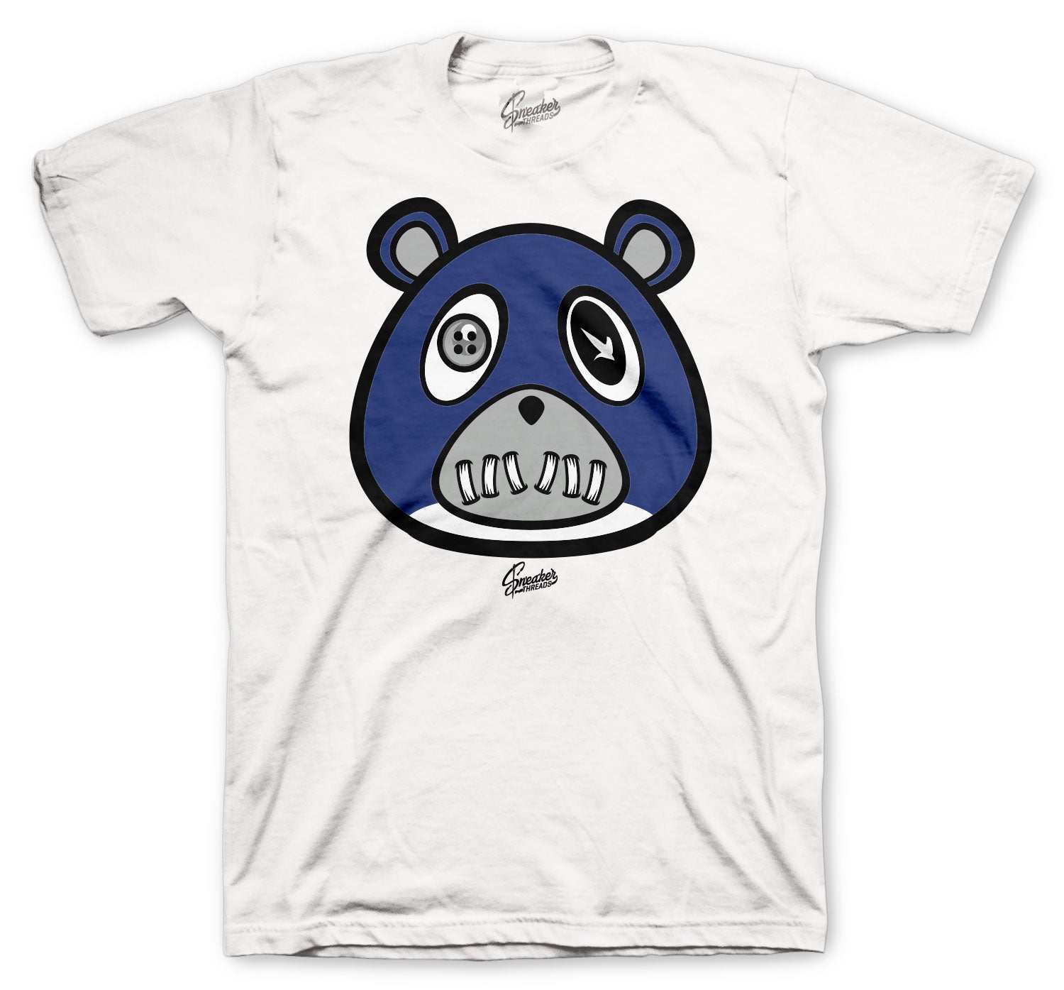 Retro 1 Midnight Navy Shirt - ST Bear - White