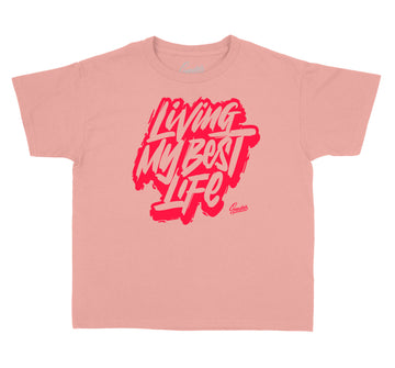 Kids Rust Pink Shirt - Living Life - Pink