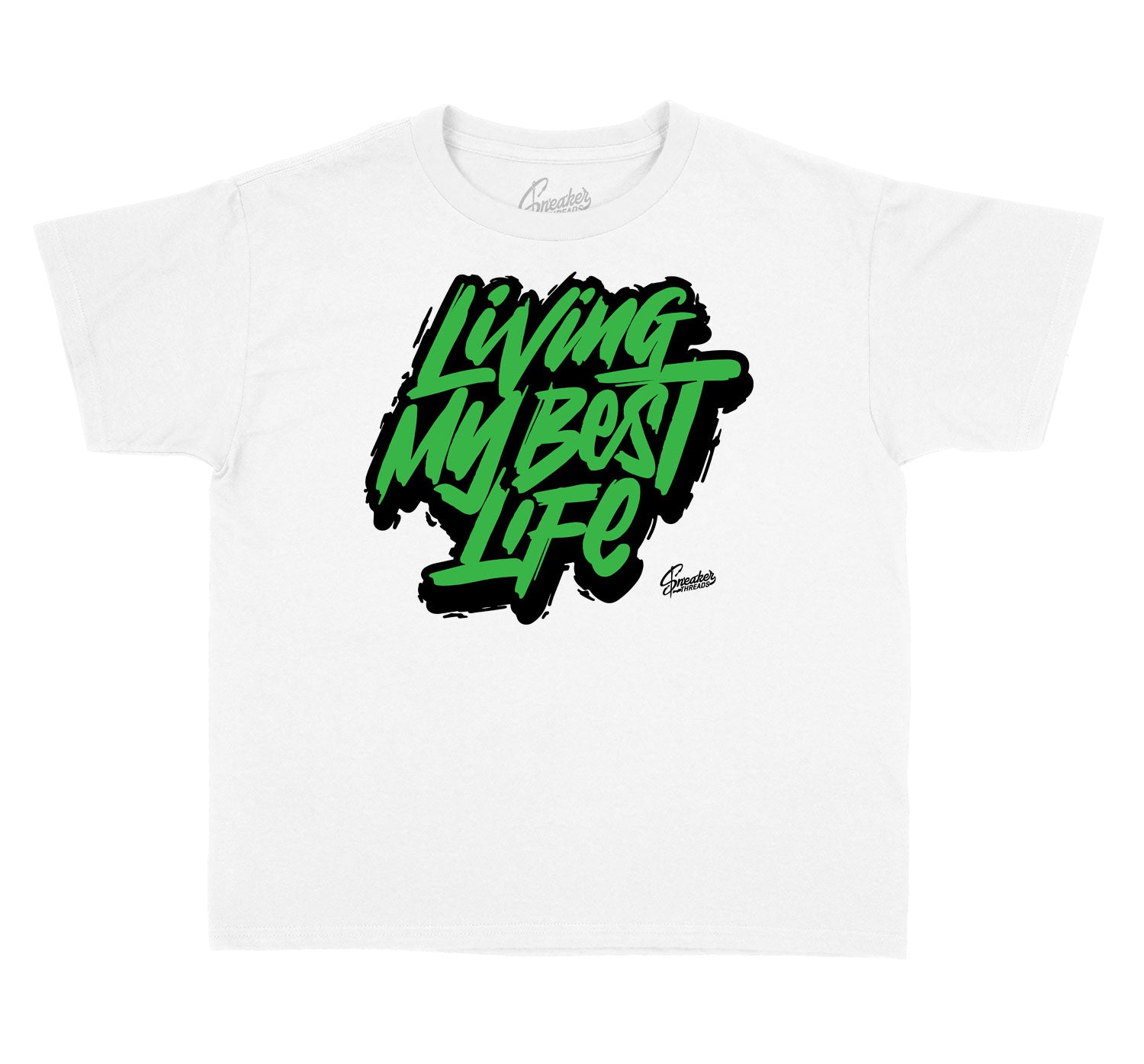 Kids Lucky Green 1 Shirt - Living Life - White