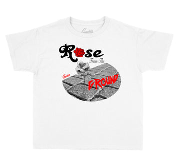 Kids Satin Snake 1 shirt - Rose From Ground - White