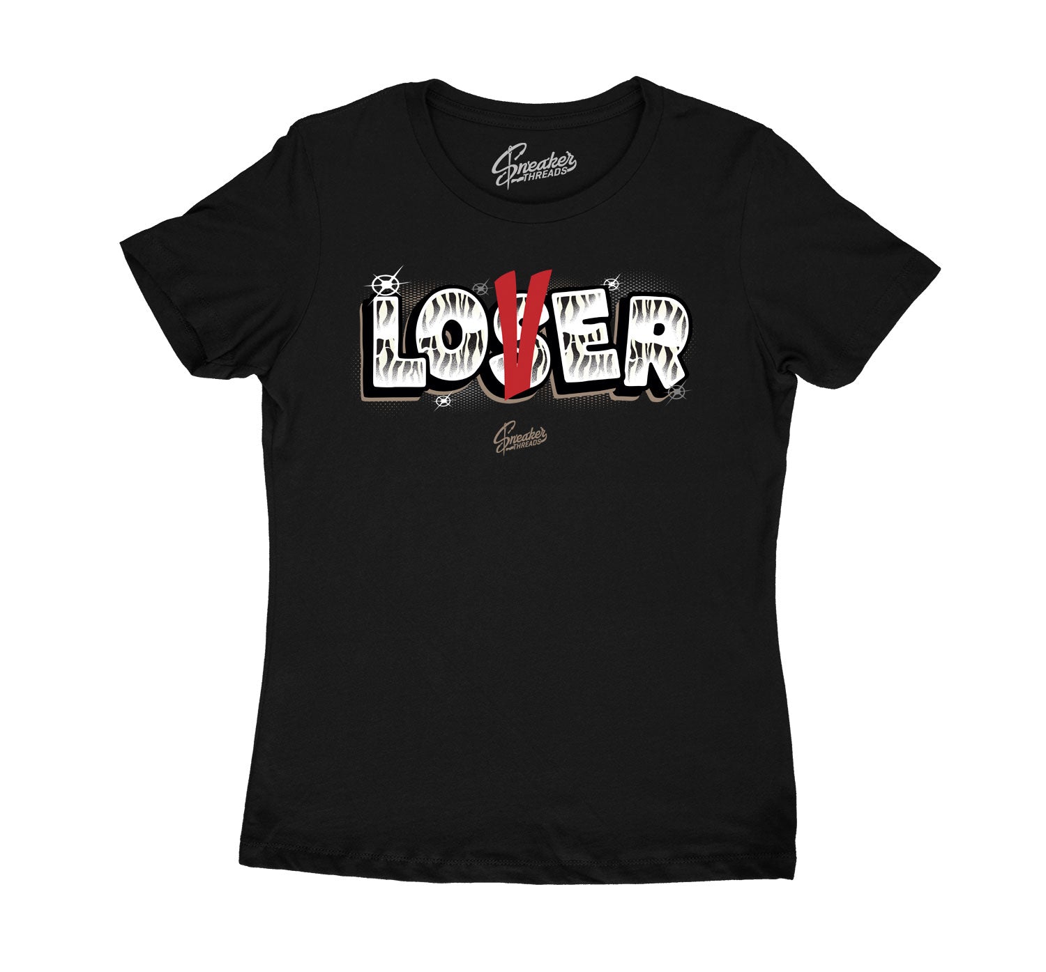Womens Animal Instinct 11 Shirt - Lover Loser - Black
