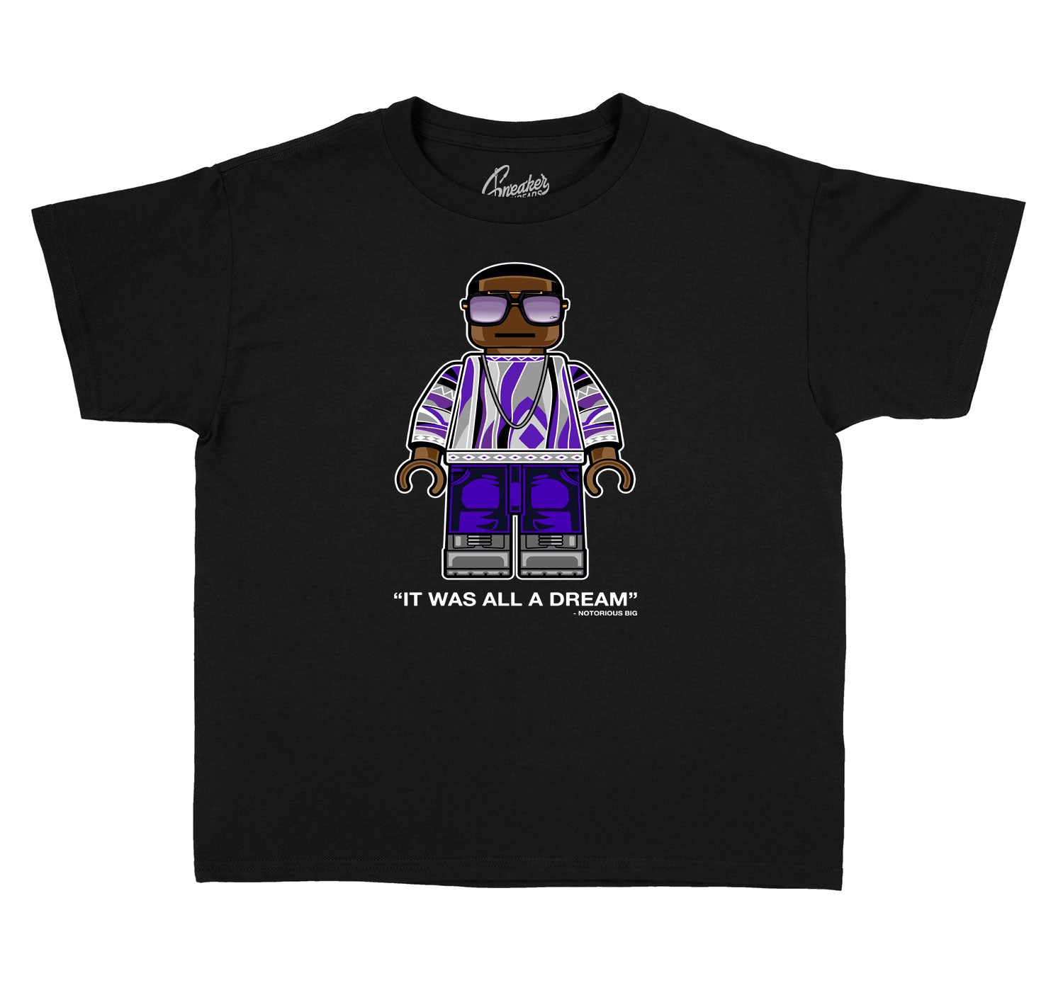 children tee collection matching with Jordan 12 dark concord sneaker