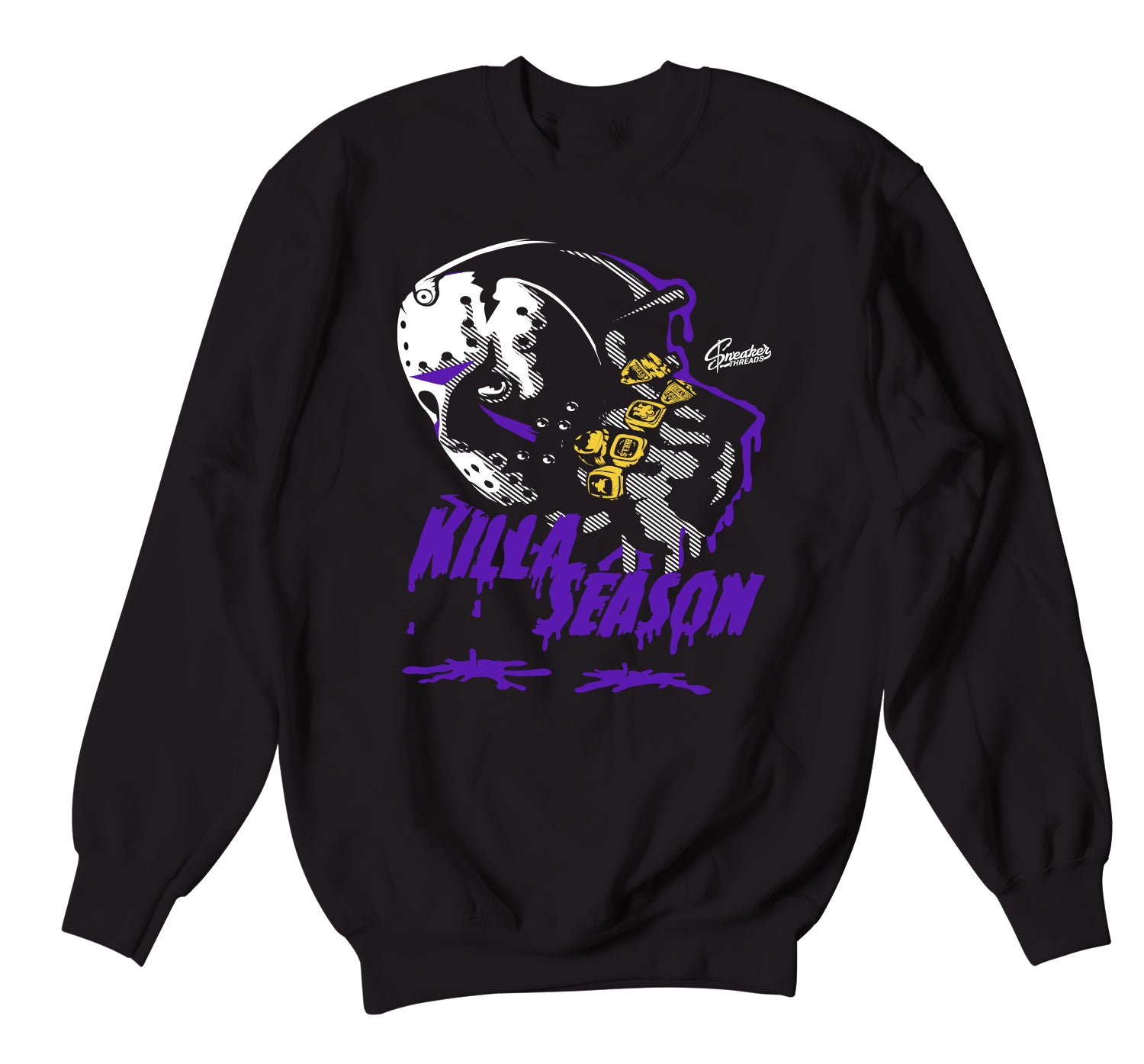 Retro 13 Court Purple Sweater - Killa Season - Black